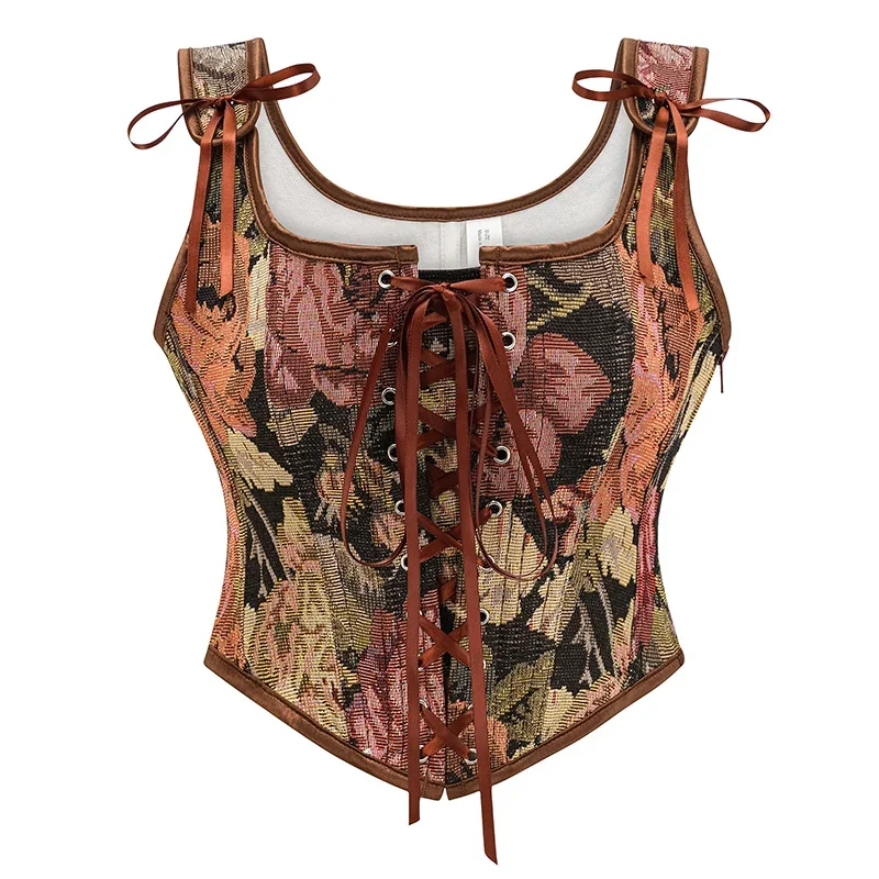 Corset Waist Cinch - Vintage gótico feminino espartilhos rendas até