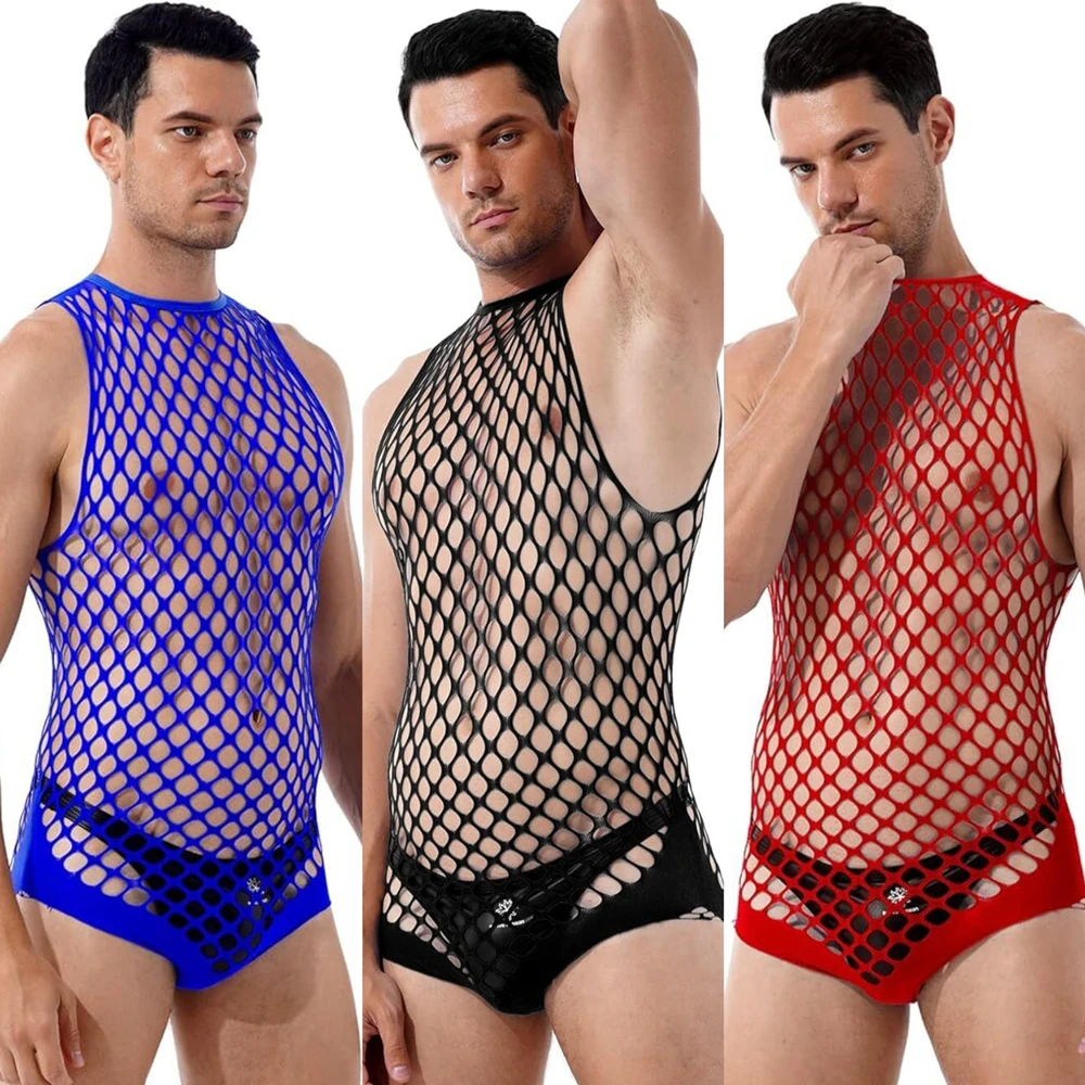 Bodystocking Fishnet - Gay bodystocking homem fetiche ternos do