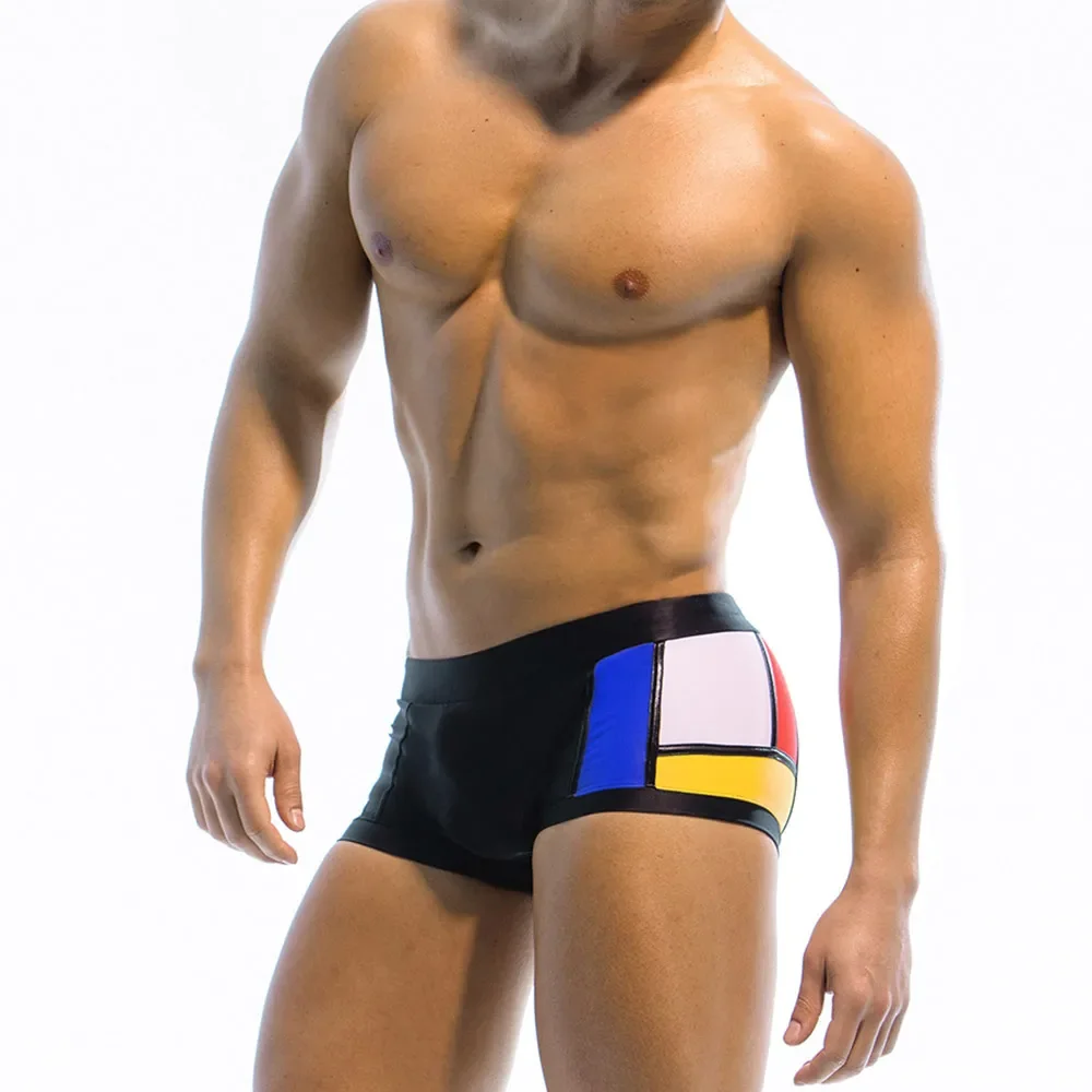 Boyshort Underwear - Bloco de cores masculino Surf Shorts