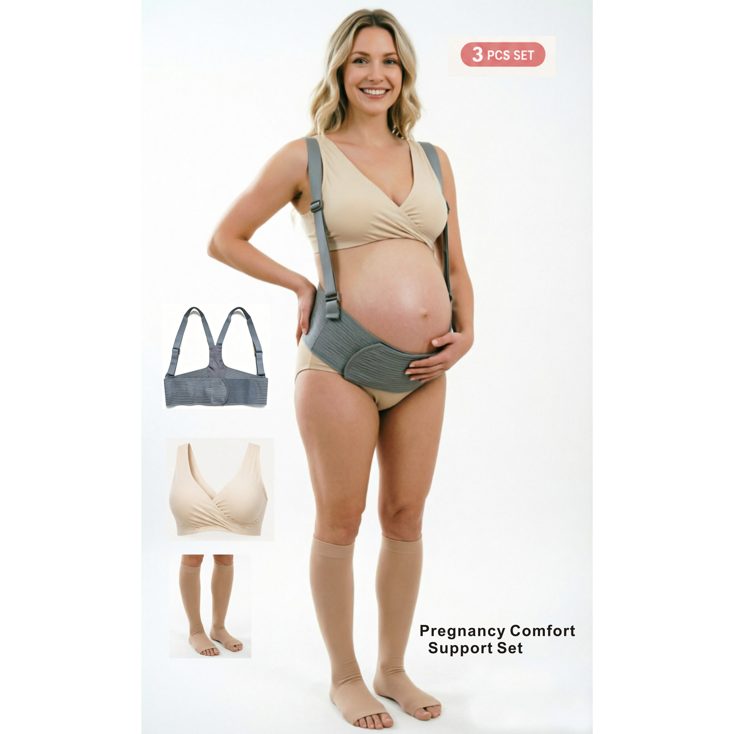 Nursing Bra Sleep - Conjunto Essencial de Maternidade com 3
