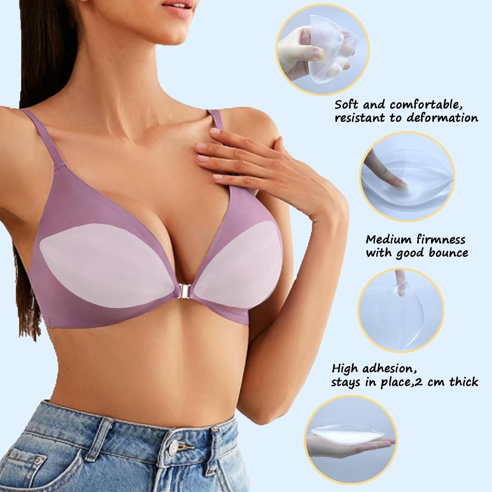 Almofadas Adesivas de Silicone - Push Up Bra Padded avaliação e preço